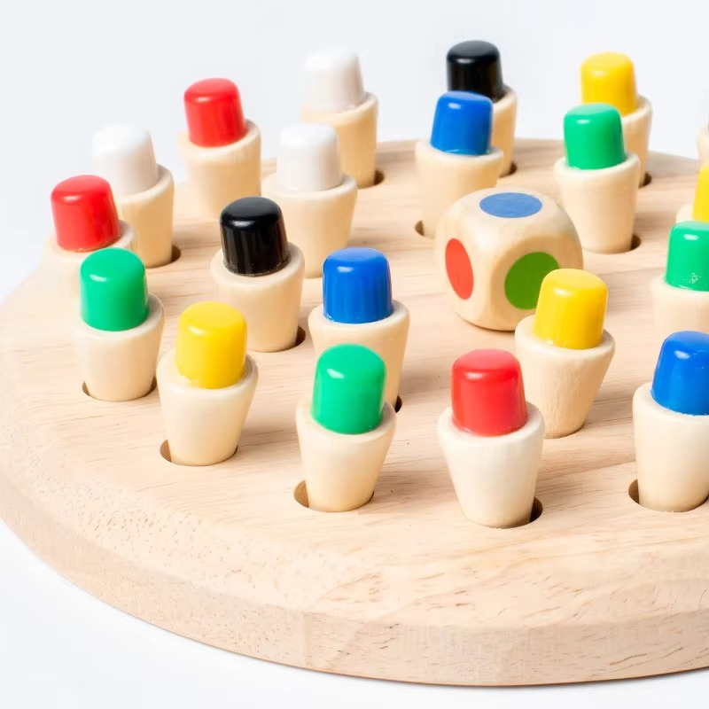 Montessori Toy Wooden Memory Board Game | Colurox