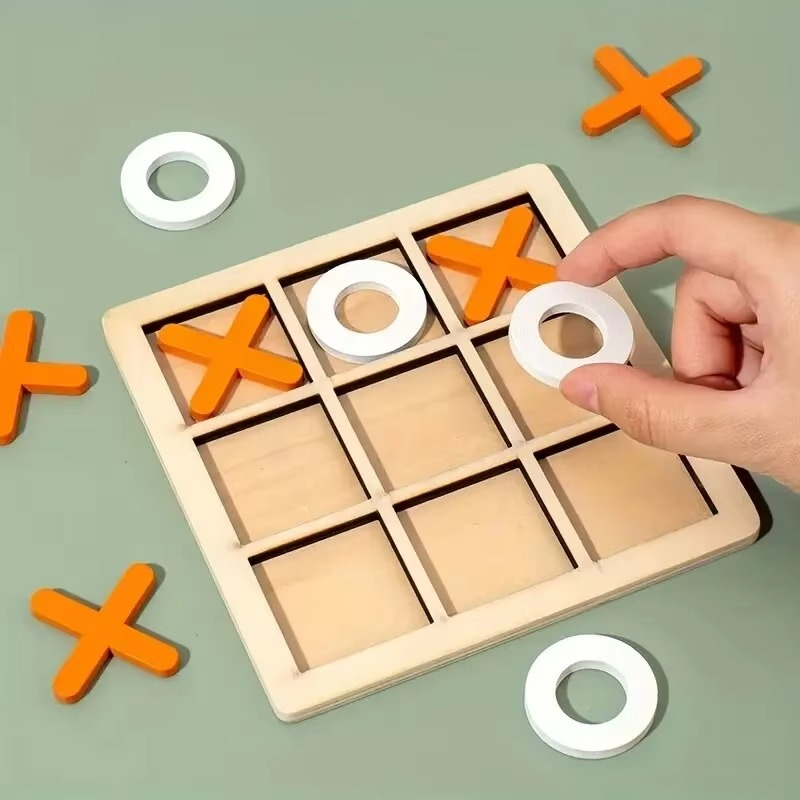 Montessori Toy Wooden Tic Tac Toe Game | Kidaro