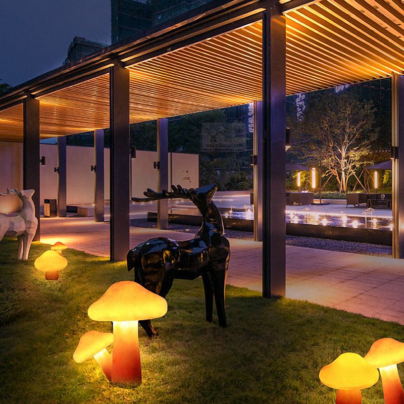 Mushroom Shape Garden Ground Light Outdoor Resin | Mycora