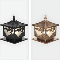 Outdoor Light Aluminium Pillar Lamp Cube Design | Terivo