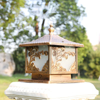 Outdoor Light Aluminium Pillar Lamp Cube Design | Terivo