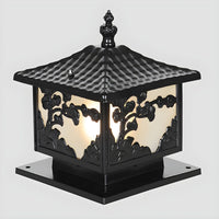 Outdoor Light Aluminium Pillar Lamp Cube Design | Terivo