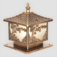 Outdoor Light Aluminium Pillar Lamp Cube Design | Terivo