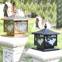 Outdoor Light Aluminium Pillar Lamp Cube Design | Terivo