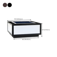 Outdoor Light Black Solar LED Pillar Acrylic Shade | Fivaro