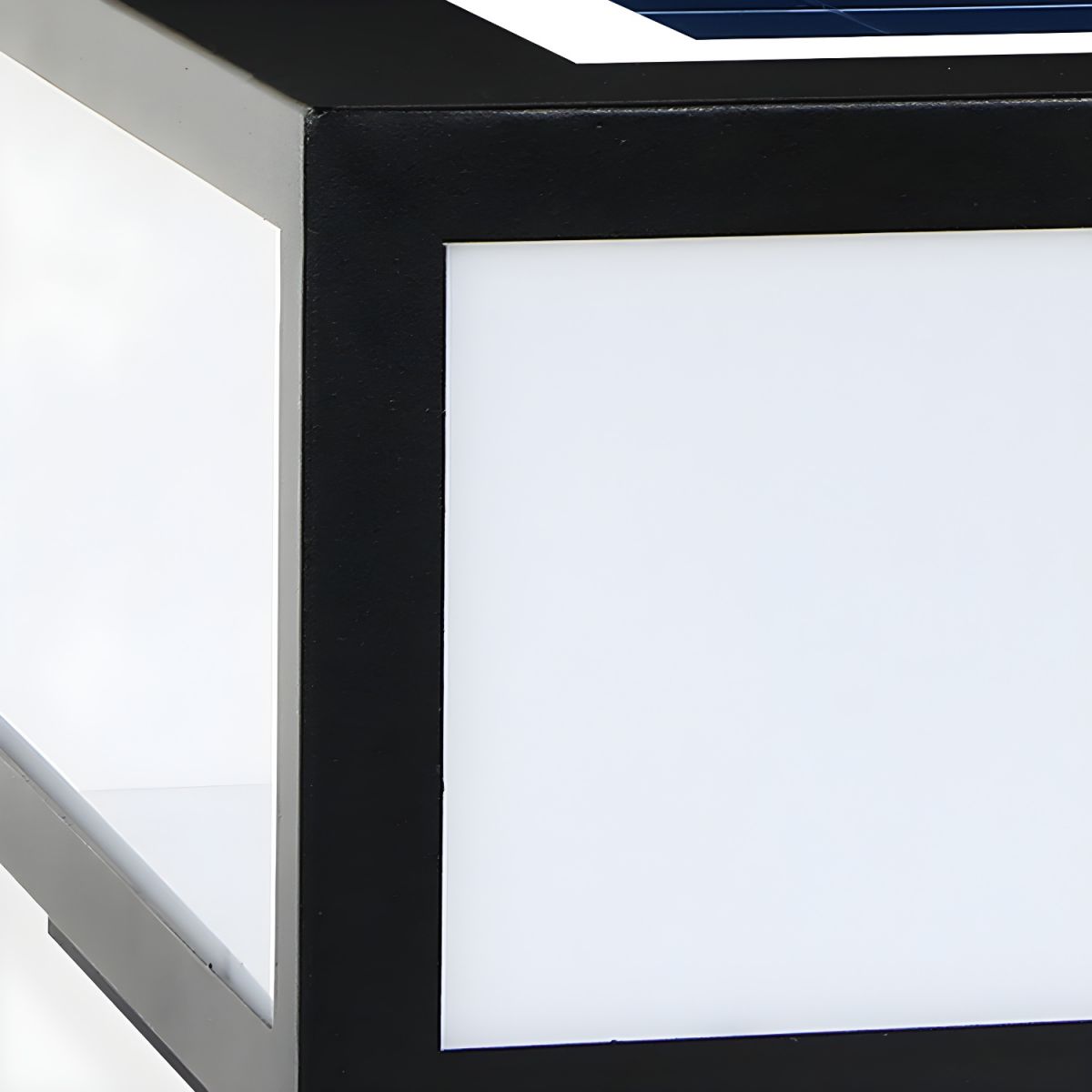 Outdoor Light Black Solar LED Pillar Acrylic Shade | Fivaro