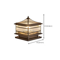 Outdoor Light Brass Square with Glass Shade | Sivora