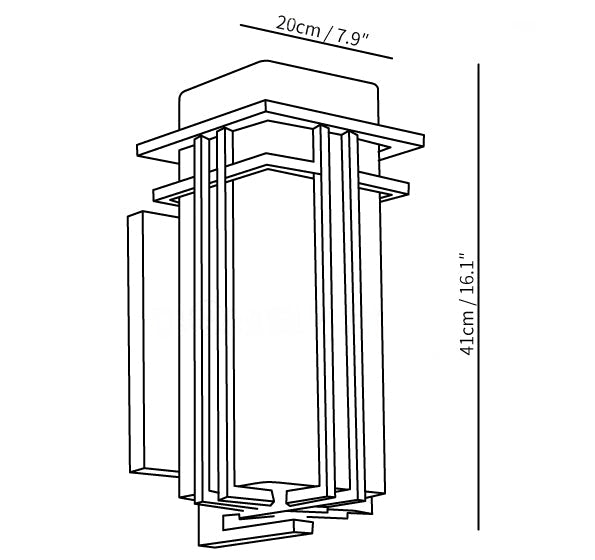 Outdoor Light Glass Retro Industrial Wall Style | Soviel
