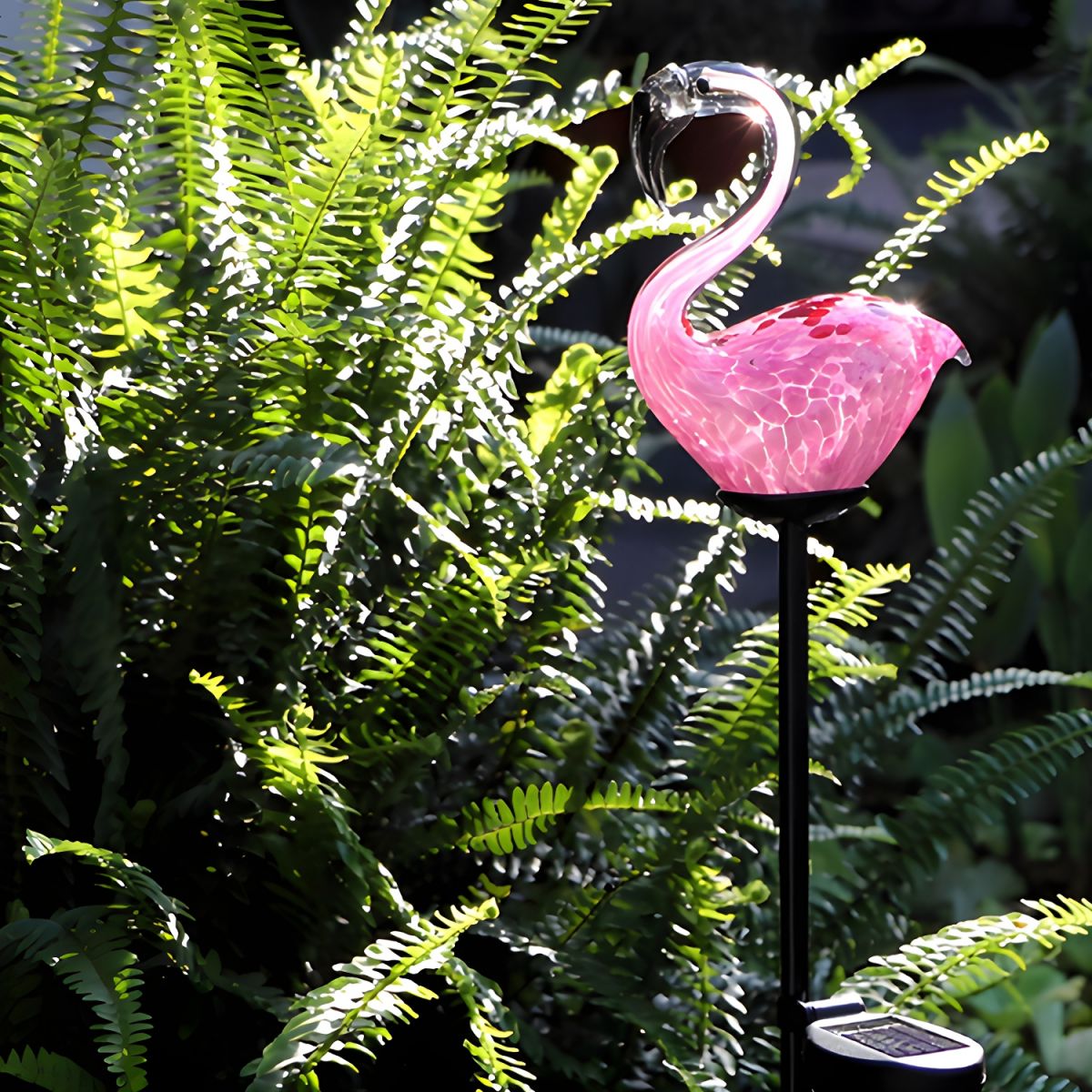 Outdoor Light Glass Shade Waterproof Solar Design | Pivaro