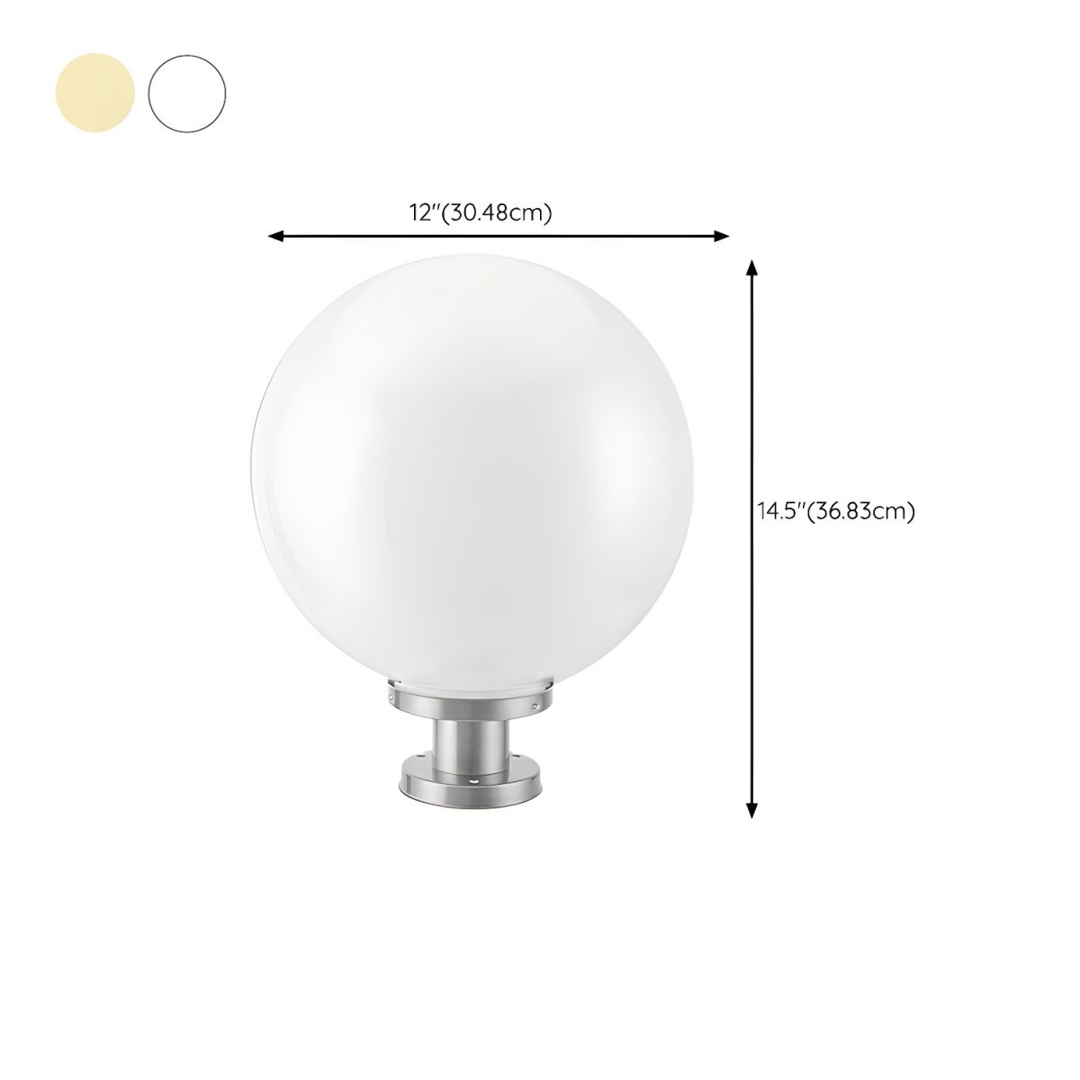 Outdoor Light Metal Ball Solar in Nordic Style | Calvre
