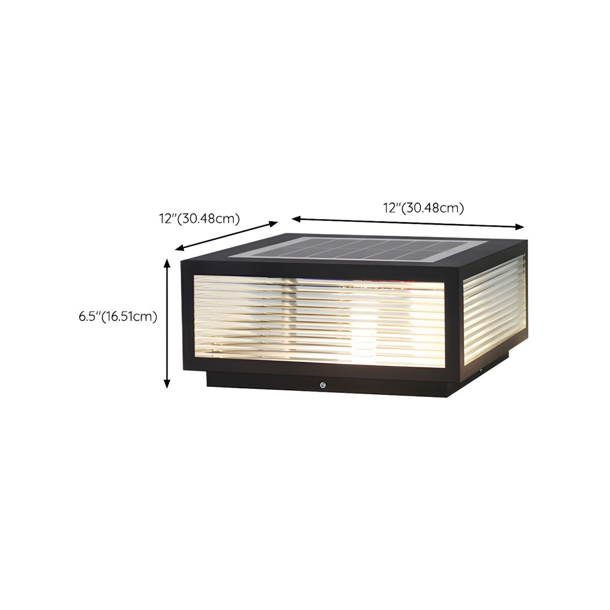 Outdoor Light Metal Pillar Nordic Square Solar LED | Zalvia