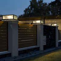 Outdoor Light Metal Pillar Nordic Square Solar LED | Zalvia