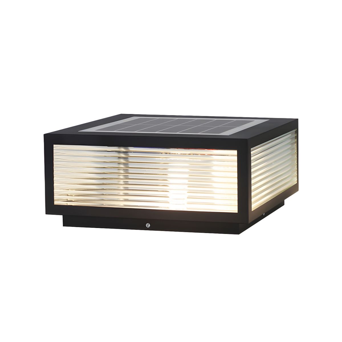 Outdoor Light Metal Pillar Nordic Square Solar LED | Zalvia