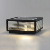 Outdoor Light Metal Pillar Nordic Square Solar LED | Zalvia