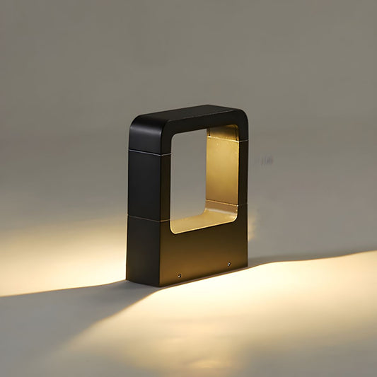 Outdoor Light Metal Pillar with Glass Shade | Clyvon