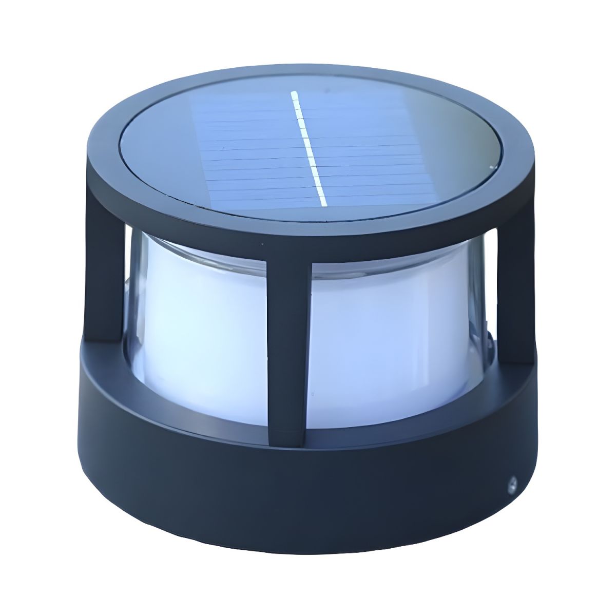 Outdoor Light Metal Solar Pillar in Modern Geometry | Cenvio