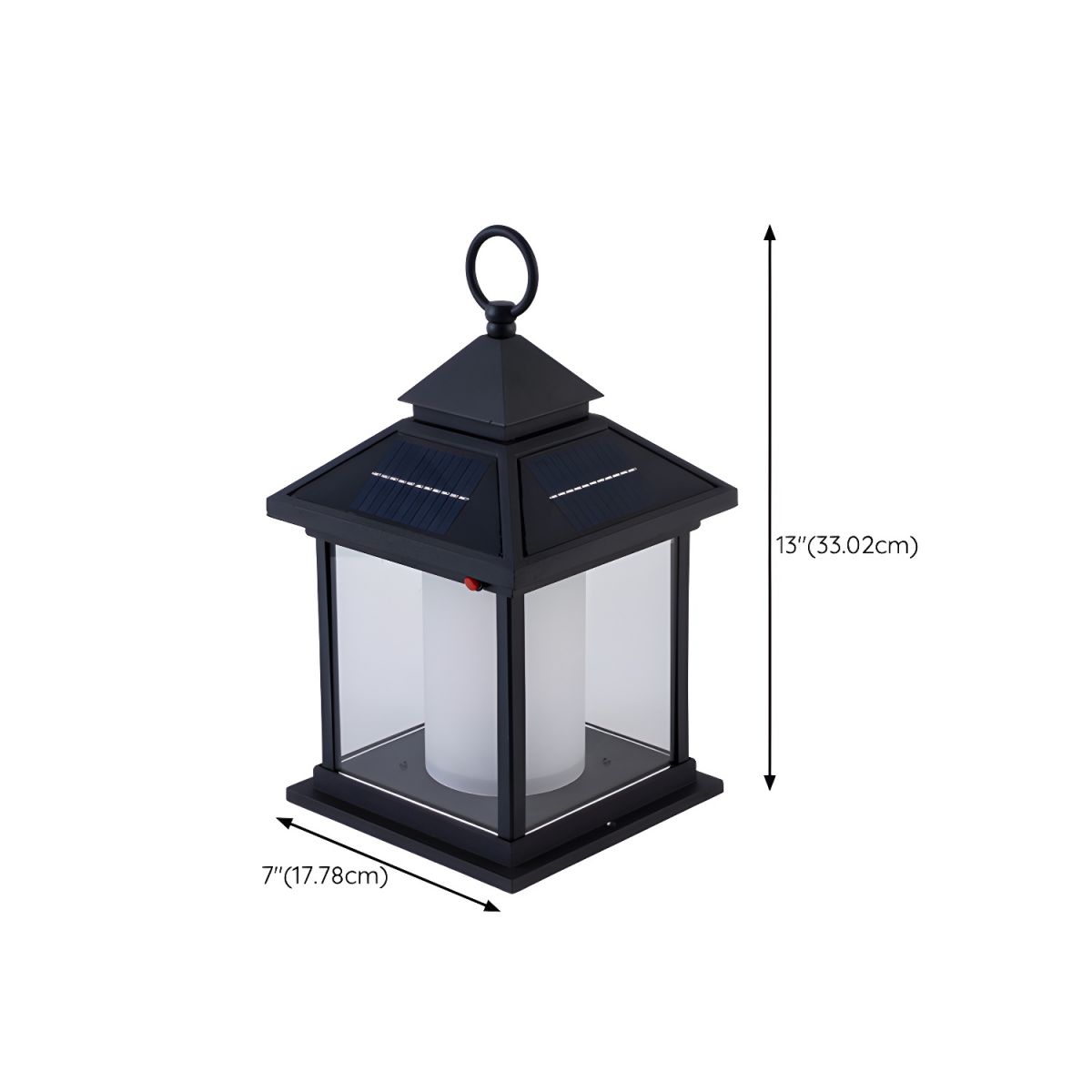 Outdoor Light Metal Solar Rectangle Modern Style | Krylen