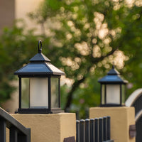 Outdoor Light Metal Solar Rectangle Modern Style | Krylen