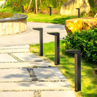 Outdoor Light Metallic LED Solar Stake Modern Style | Alrino