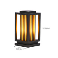 Outdoor Light Rectangle Pillar Lamp Black Modern | Mirova