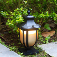Outdoor Light Retro Black Metal Pillar Lamp | Retora