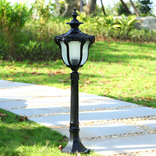 Outdoor Light Retro with Prismatic Glass Bell Shade | Evolis