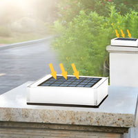 Outdoor Light Solar LED Square Garden Pillar | Mireva