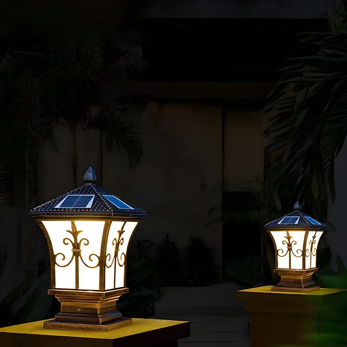 Outdoor Light Solar Metal Rectangle Design | Solviro