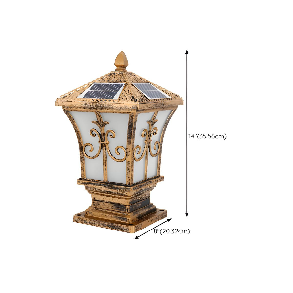 Outdoor Light Solar Metal Rectangle Design | Solviro