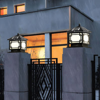 Outdoor Light Solar Metal Square Modern Style | Trevon