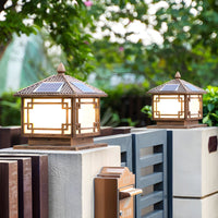 Outdoor Light Solar Metal Square Modern Style | Trevon