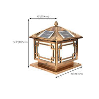 Outdoor Light Solar Metal Square Modern Style | Trevon