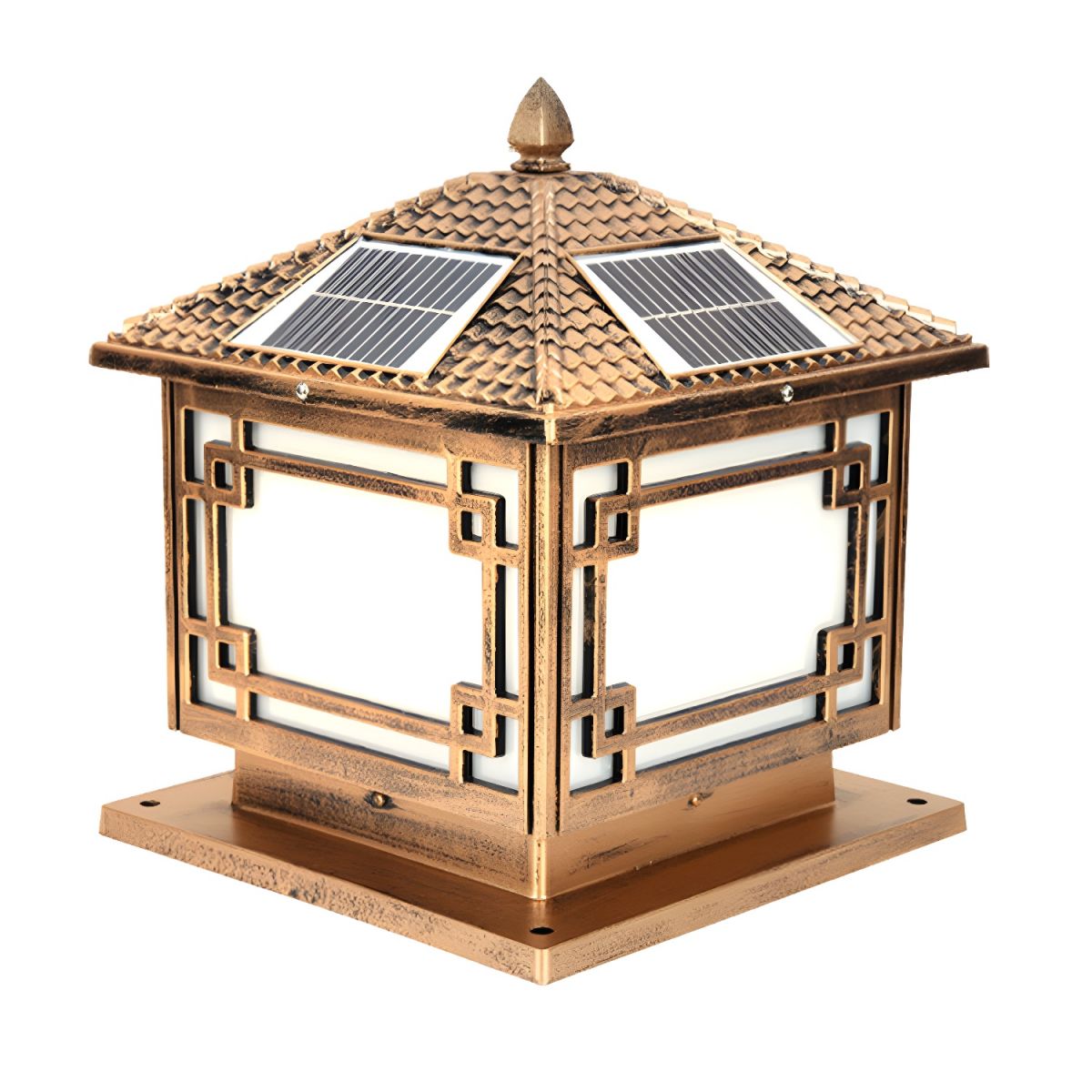 Outdoor Light Solar Metal Square Modern Style | Trevon