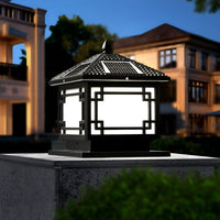 Outdoor Light Solar Metal Square Modern Style | Trevon