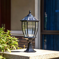 Outdoor Light Solar Pier Mount LED in Classic Style | Faynor