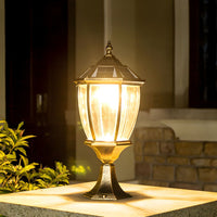 Outdoor Light Solar Pier Mount LED in Classic Style | Faynor