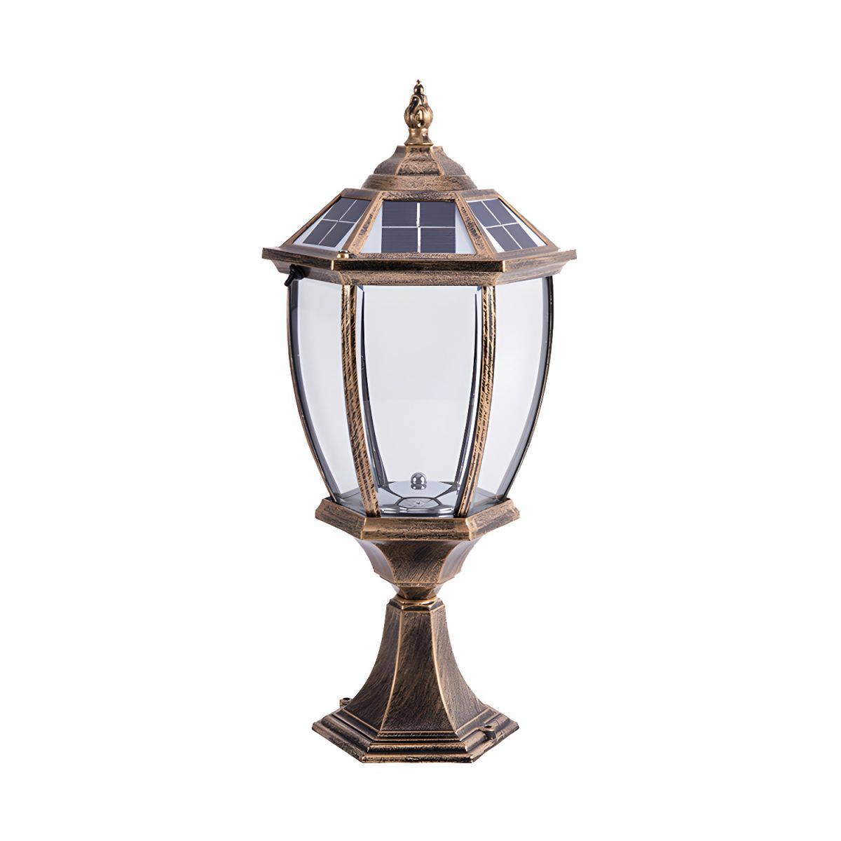 Outdoor Light Solar Pier Mount LED in Classic Style | Faynor