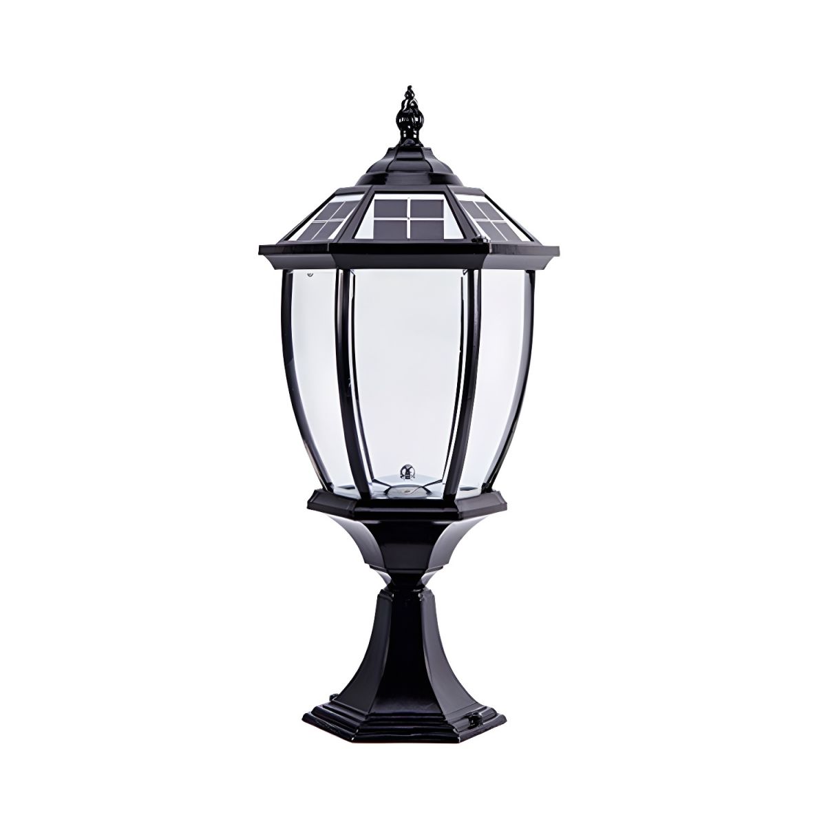 Outdoor Light Solar Pier Mount LED in Classic Style | Faynor