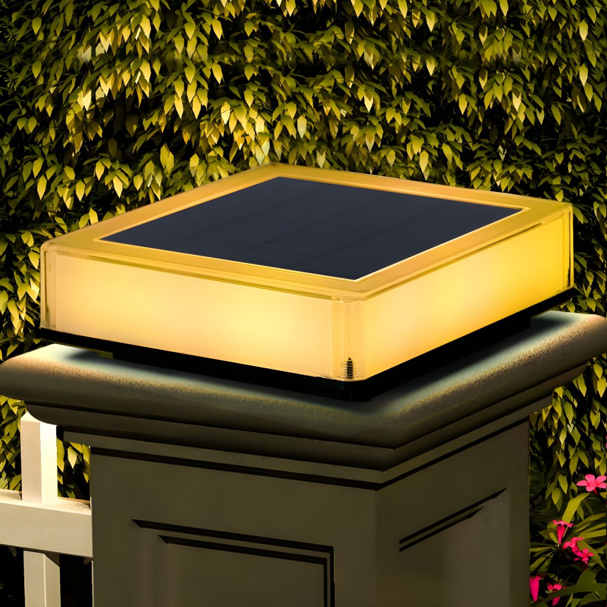 Outdoor Light Solar Plastic Pillar Modern Style | Crezia