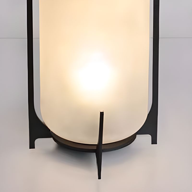 Outdoor Light Table Lamp Black Metal Round Warm LED | Tovira