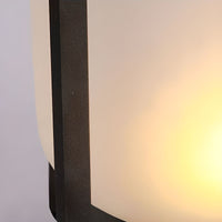 Outdoor Light Table Lamp Black Metal Round Warm LED | Tovira