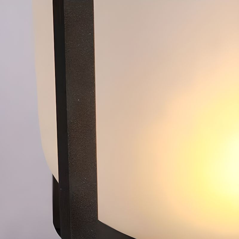 Outdoor Light Table Lamp Black Metal Round Warm LED | Tovira