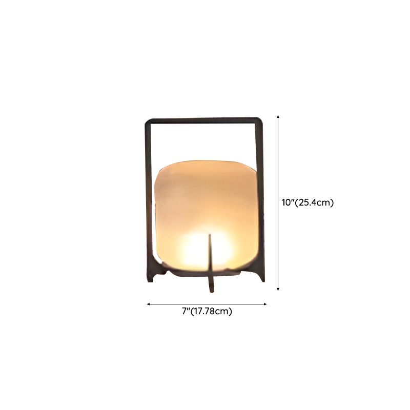 Outdoor Light Table Lamp Black Metal Round Warm LED | Tovira