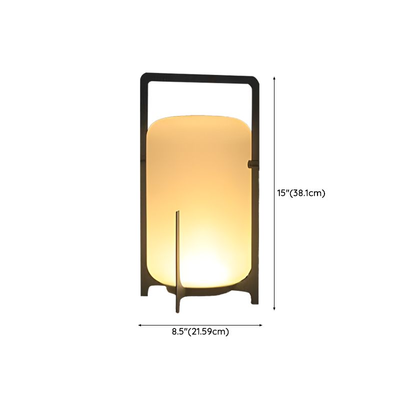 Outdoor Light Table Lamp Black Metal Round Warm LED | Tovira