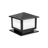 Outdoor Light Vintage Post Lamp with Frosted Shade | Bravero