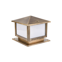 Outdoor Light Vintage Post Lamp with Frosted Shade | Bravero