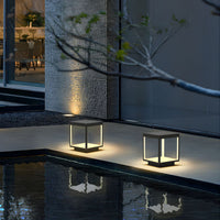 Outdoor Light Waterproof Black Metal Garden Pillar | Arvian