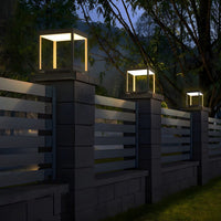 Outdoor Light Waterproof Black Metal Garden Pillar | Arvian