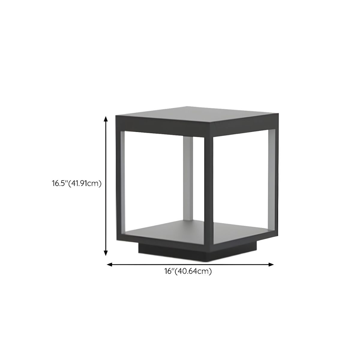 Outdoor Light Waterproof Black Metal Garden Pillar | Arvian