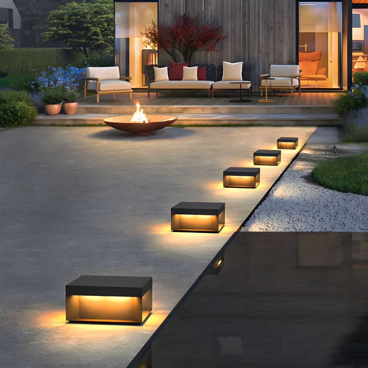 Outdoor Light Waterproof Metal Pillar Modern Style | Nuvira
